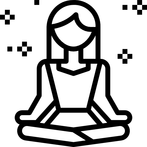 Meditation icon representing mindful body awareness